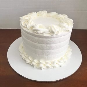 White Cake with Whipped Cream Frosting