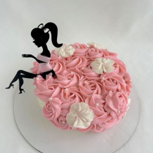 Mango Cake with Silhouette Lady